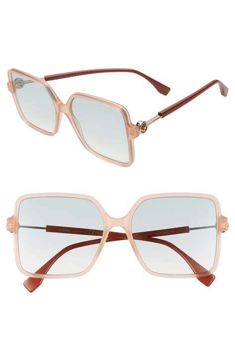 fendi 58mm gradient square sunglasses